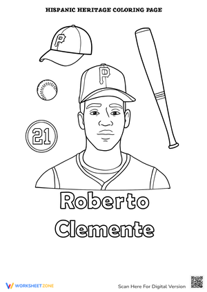 Roberto Clemente - Coloring