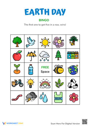 Earth Day Bingo Card 2