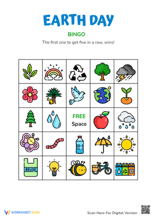 Earth Day Bingo Card 6