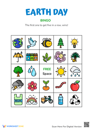 Earth Day Bingo Card 7