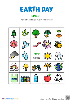 Earth Day Bingo Card 9