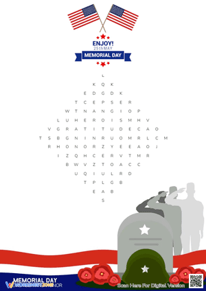 Celebration Memorial Day Word Search