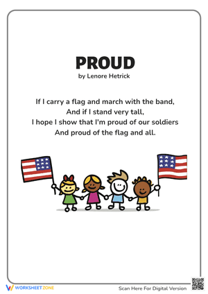 Memorial Day Kids Poems: Proud