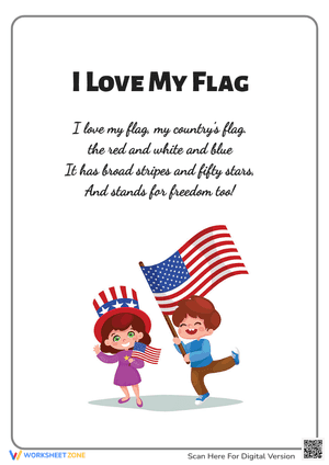 Memorial Day Flag Kids Poem