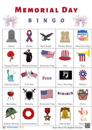Memorial Day Bingo Card 2
