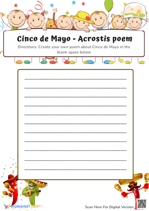 Cinco de Mayo - Acrostis poem writing frame