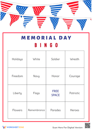 Memorial Day Bingo Game 2