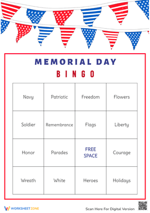 Memorial Day Bingo Game 3
