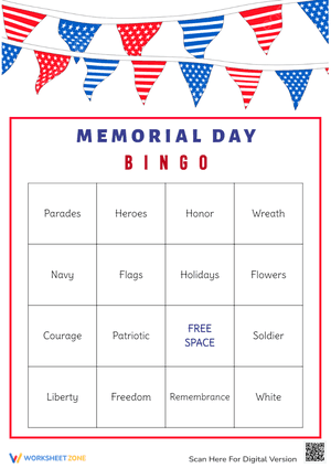 Memorial Day Bingo Game 4