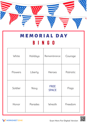 Memorial Day Bingo Game 5