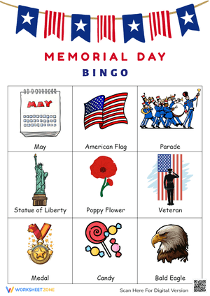 Memorial Day Bingo 2