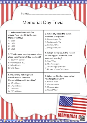 Memorial Day Trivia 7