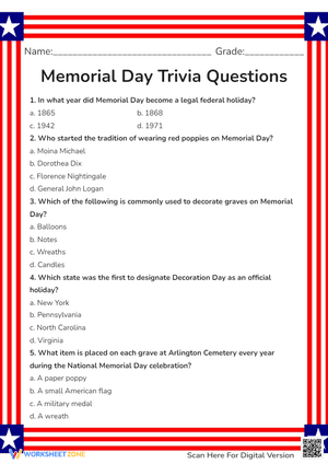Memorial Day Trivia Questions 9