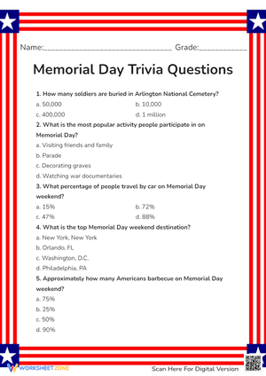 Memorial Day Trivia Questions 10