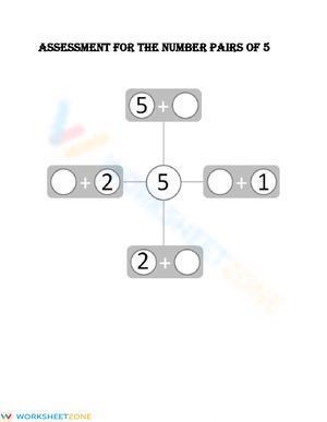 Assessment for the number pairs of 5