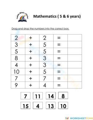 5 & 6 Years: Mathematics (Addition 3)