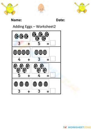 Adding Eggs Worksheet 2