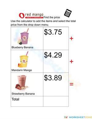 Find the price Red Mango