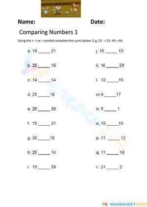 Comparing Numbers 1