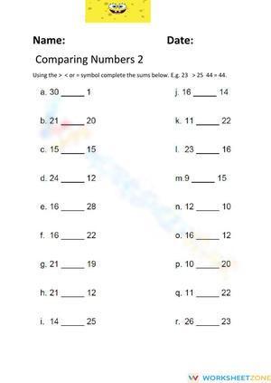 Comparing Numbers 2