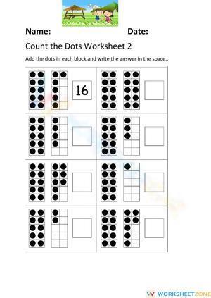 Count the Dots Worksheet 2