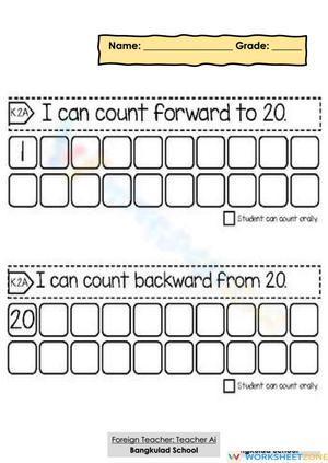 Counting forward and backward