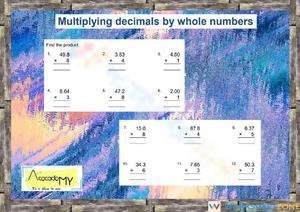Multiplying Decimals By Whole Numbers