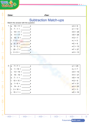Addition/Subtraction Matchups