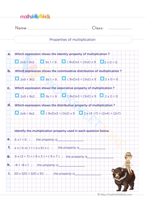Properties of multiplication