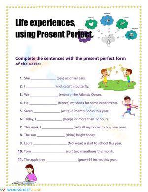 Life Experiences using Present Perfect