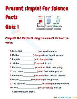 Present Simple for Science Facts