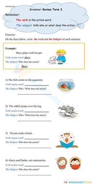The Subject and verb