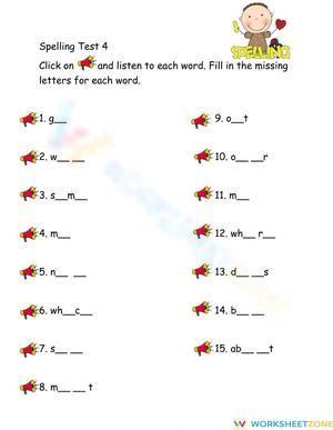 Spelling Test 4
