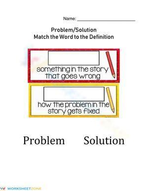 Problem Solution Definition Match