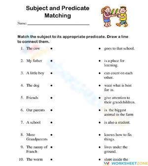 Subject and Predicate Match