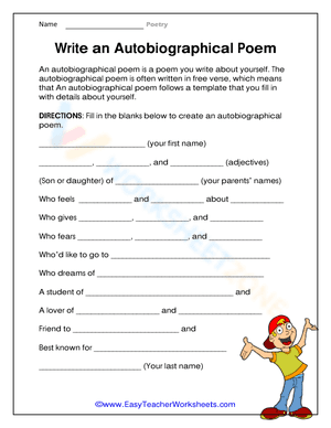 Write an Autobiographical Poem