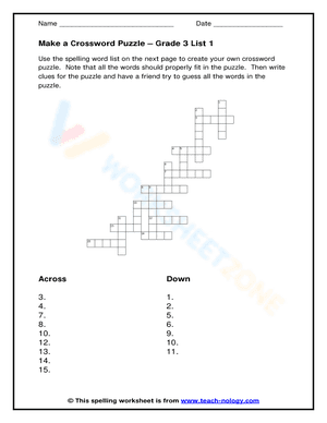 Make a Crossword Puzzle
