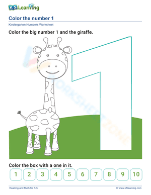 Color and recognize numbers from 1 to 10