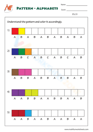 Letter pattern worksheets