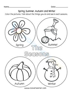 4 seasons coloring page