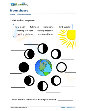 Grade 3: Moon vs Earth