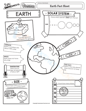 Earth fact worksheet