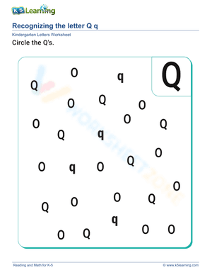 Recognize letter Qq