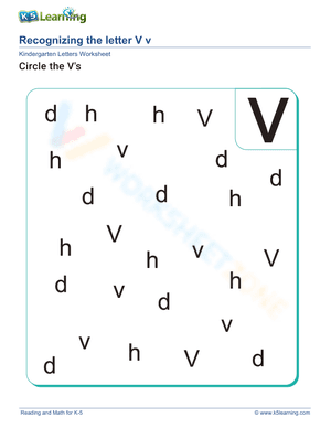 Recognize letter Vv