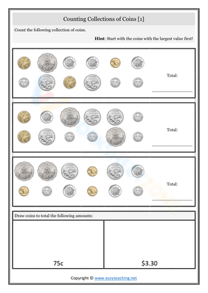 Counting Collections of Coins 1