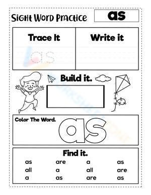 Sight Word "as"