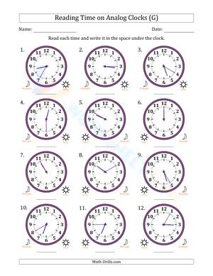 Reading hours in 5 minutes intervals 10