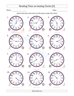 Reading hours in 1 minute intervals 10