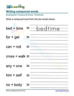 Writing compound words 5