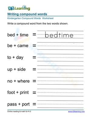 Writing compound words 6